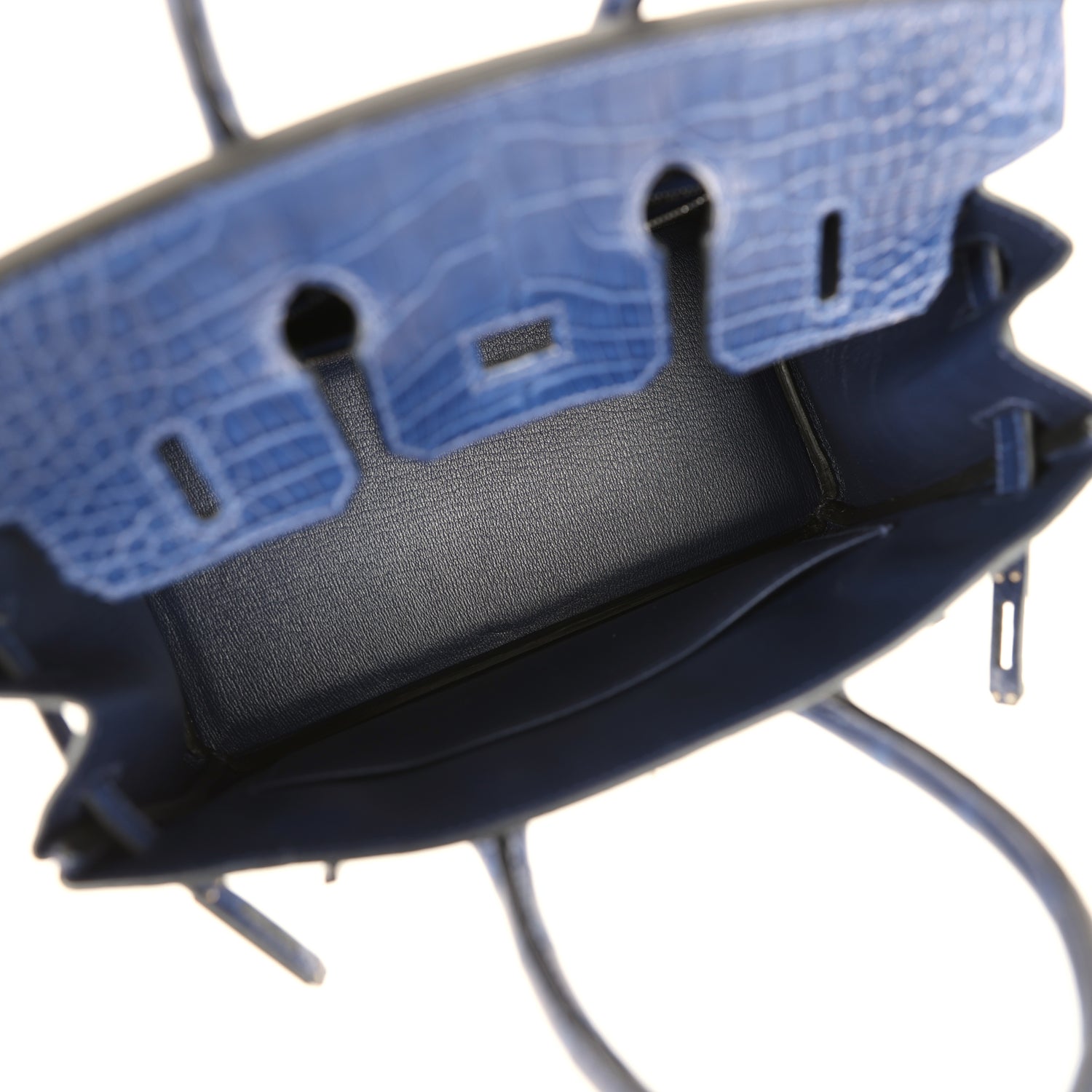 Birkin 25 Bleu Saphir Matte Alligator Palladium Hardware Bag