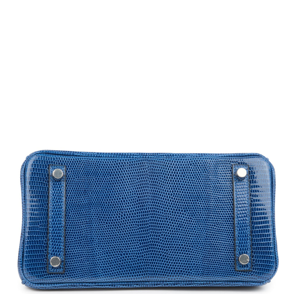 Birkin 25 Bleu Saphir Niloticus Lizard Palladium Hardware Bag