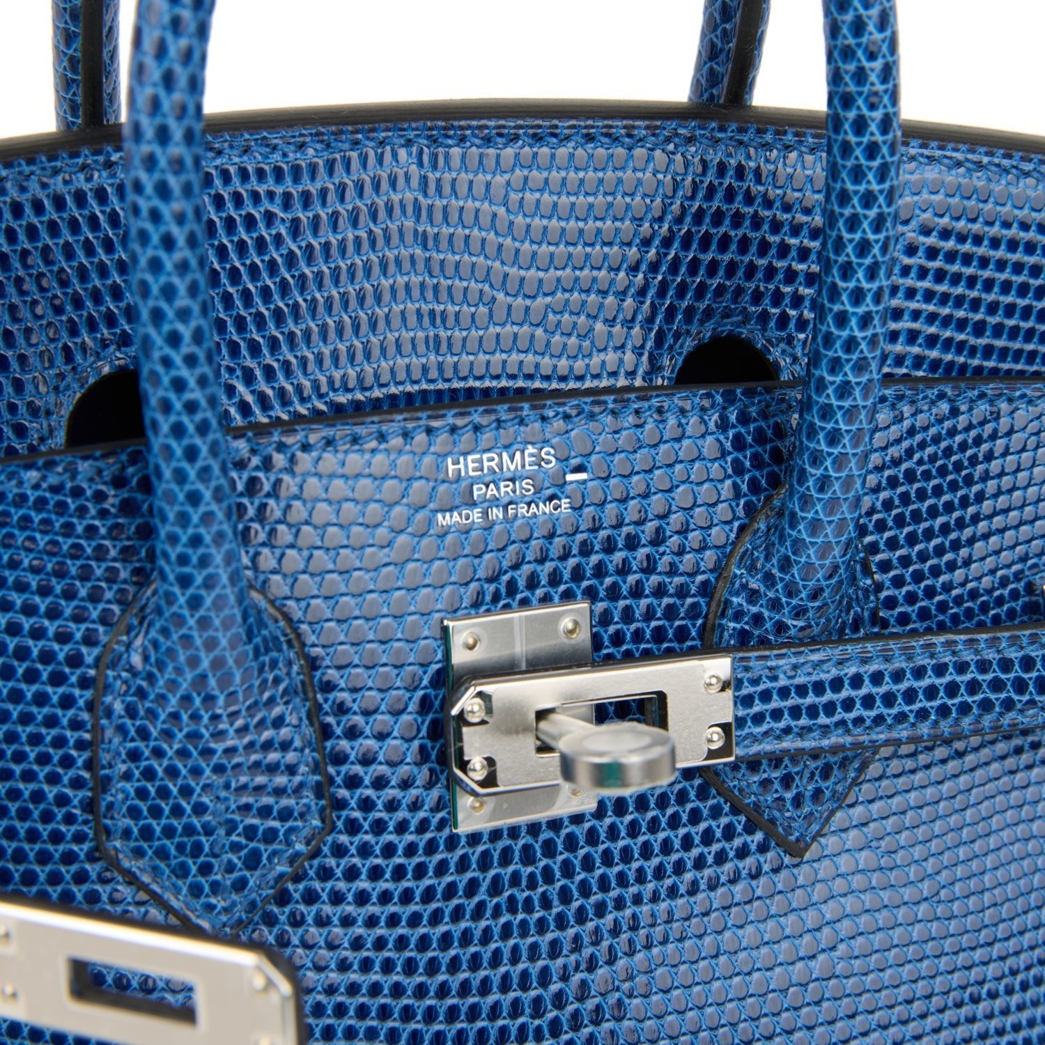 Birkin 25 Bleu Saphir Niloticus Lizard Palladium Hardware Bag
