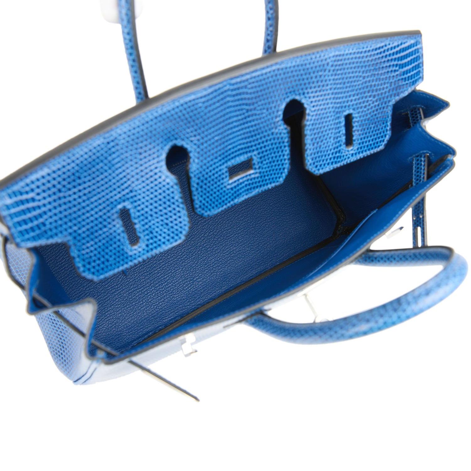 Birkin 25 Bleu Saphir Niloticus Lizard Palladium Hardware Bag