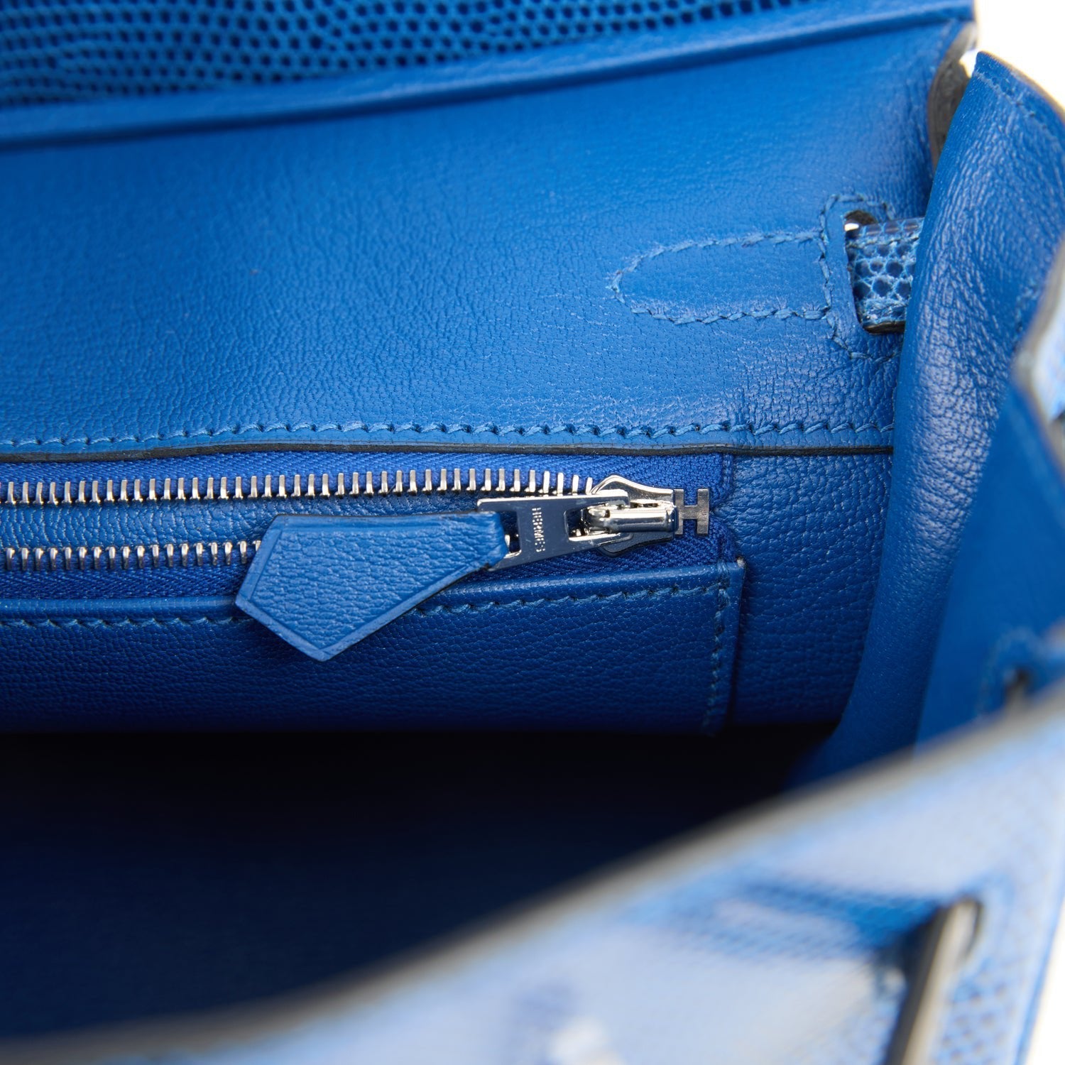 Birkin 25 Bleu Saphir Niloticus Lizard Palladium Hardware Bag
