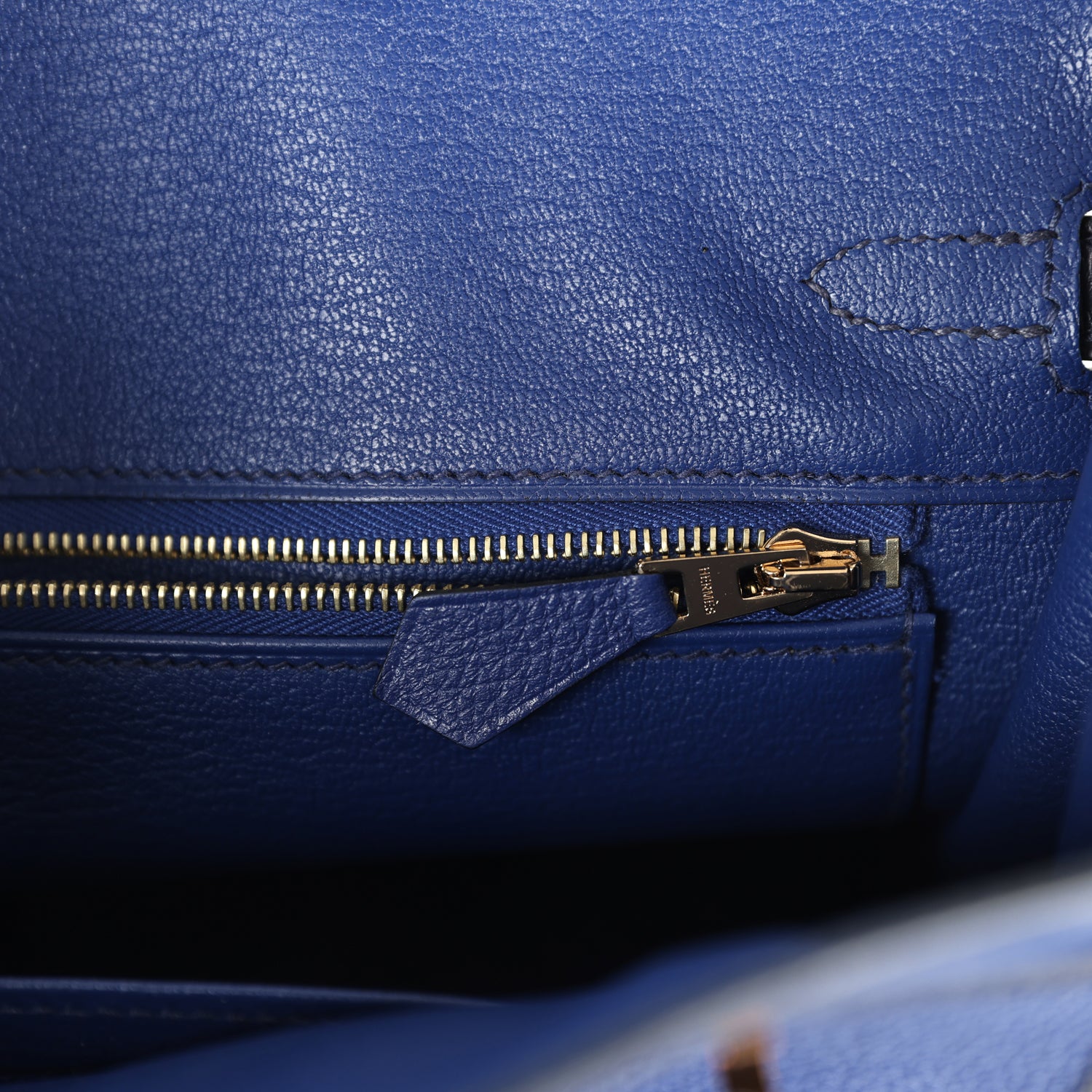 Birkin 25 Bleu Saphir Taurillion Novillo and Bleu Marine Matte Alligator Touch Rose Gold Hardware Bag
