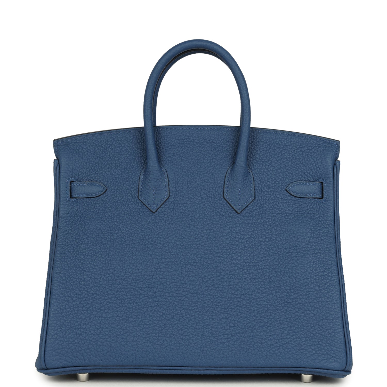 Birkin 25 Bleu Tie Togo Palladium Hardware Bag