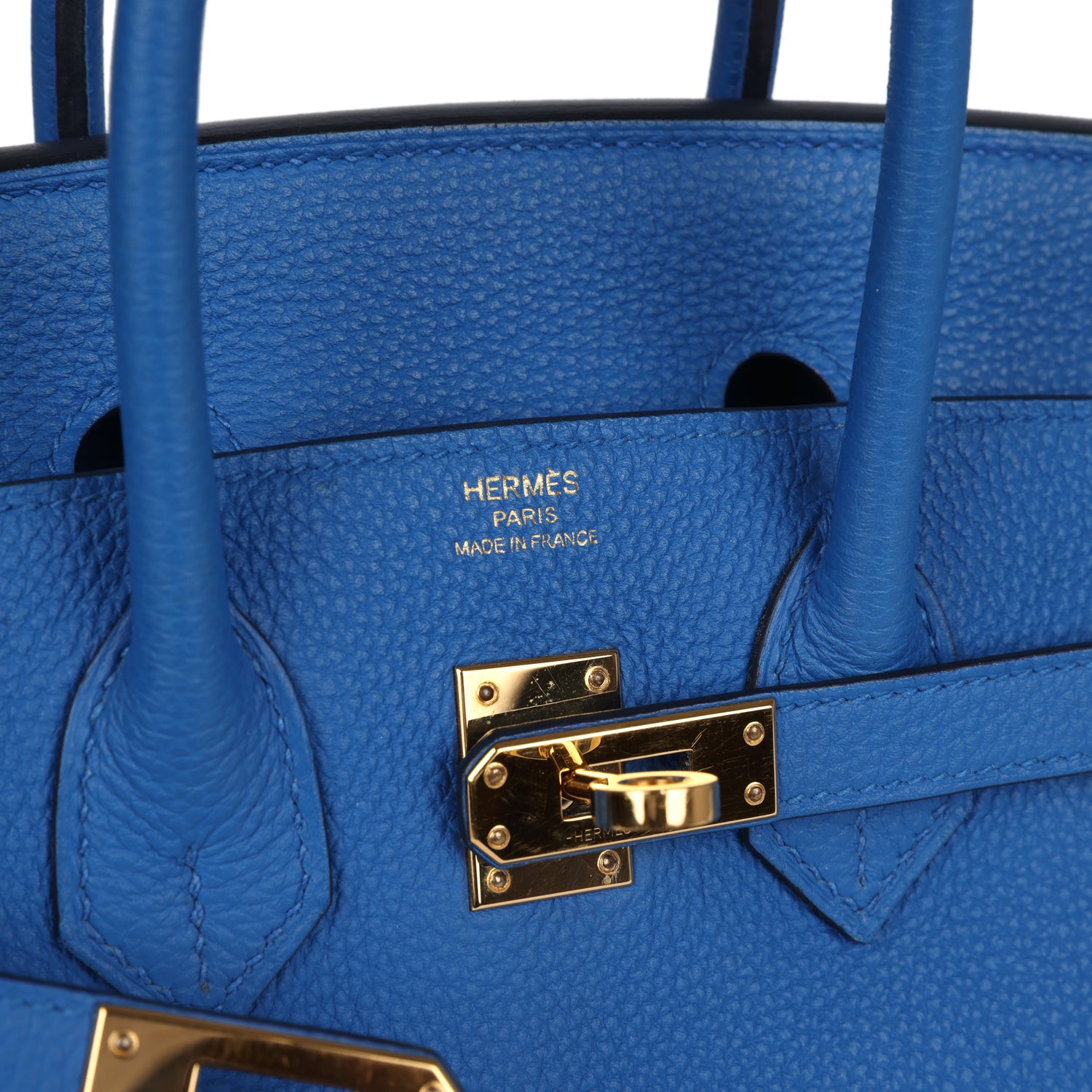 Birkin 25 Bleu Zellige Togo Gold Hardware Bag