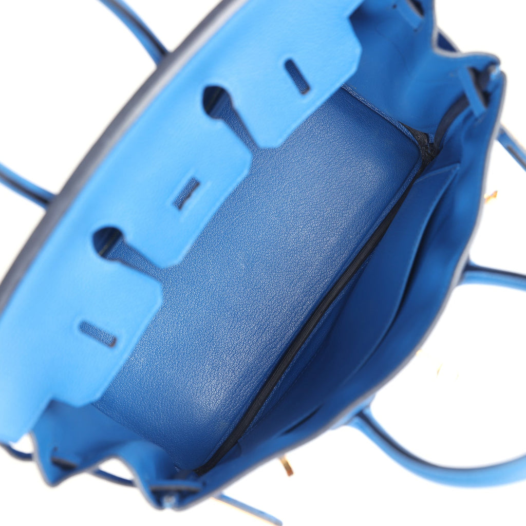 Birkin 25 Bleu Zellige Togo Gold Hardware Bag