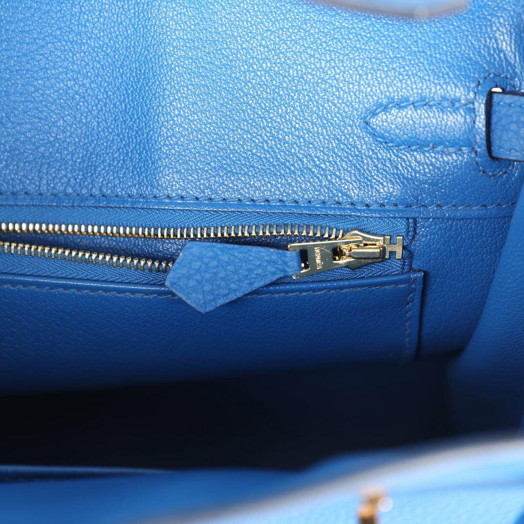 Birkin 25 Bleu Zellige Togo Gold Hardware Bag