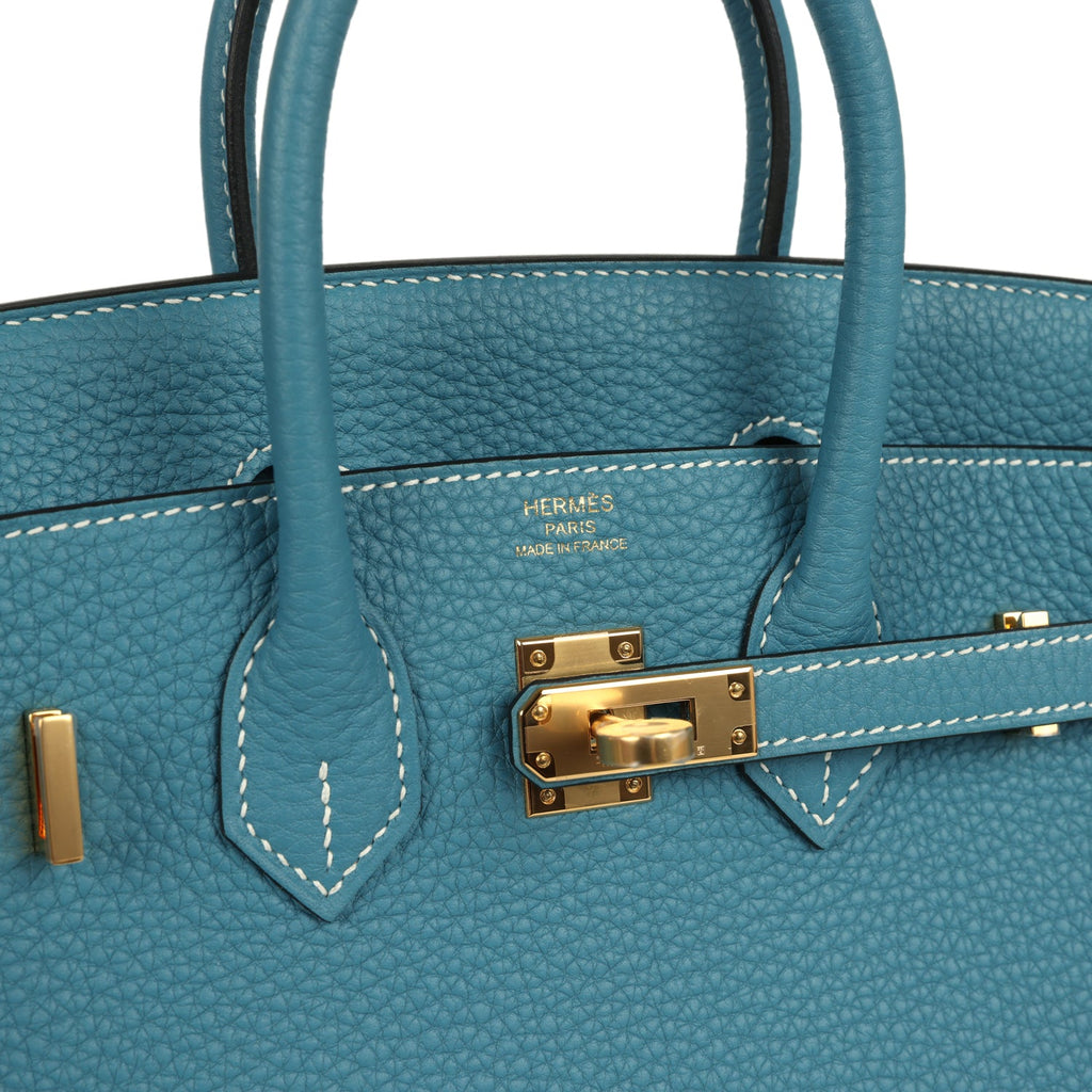 Birkin 25 Blue Jean Togo Gold Hardware Bag