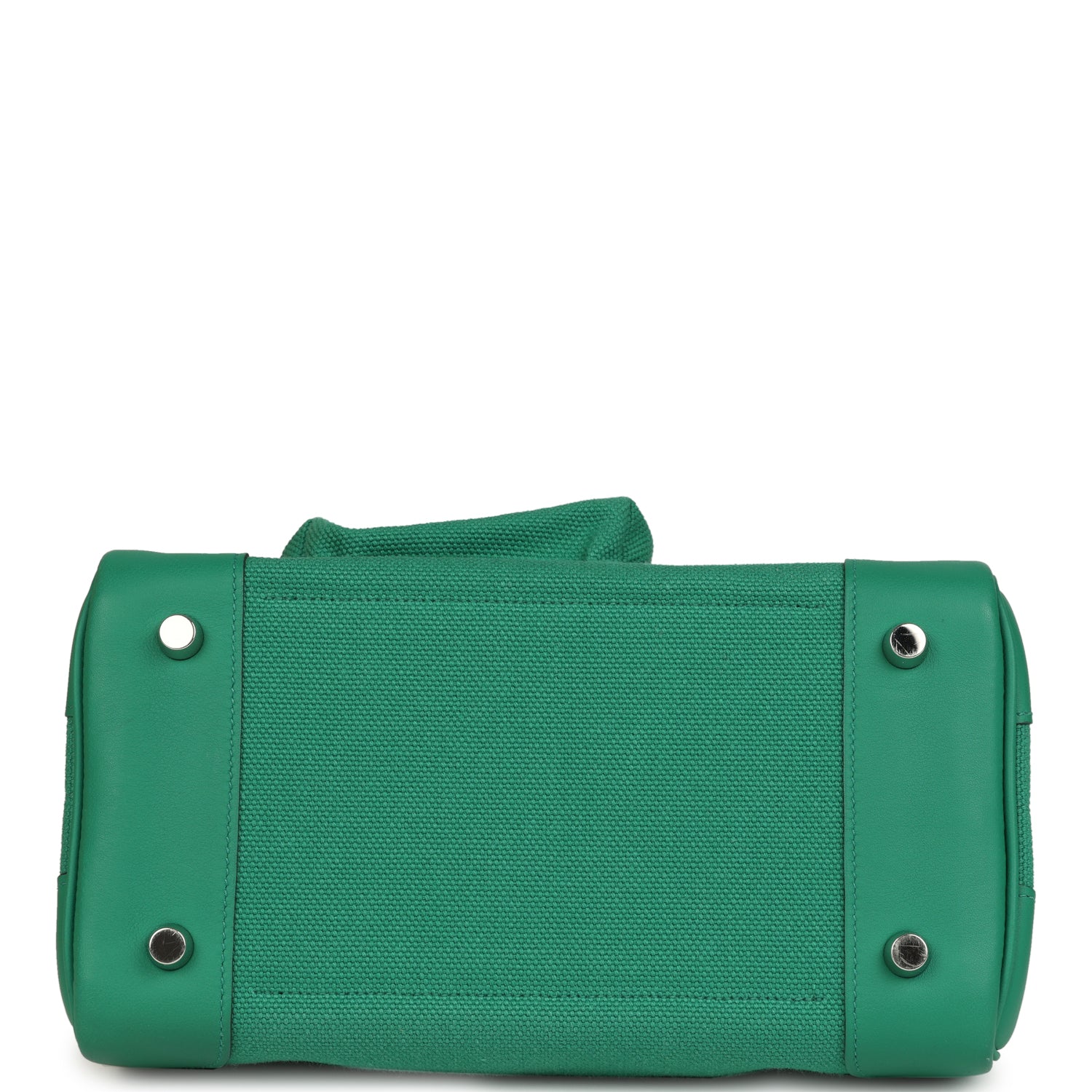 Birkin 25 Cargo Vert Vertigo Toile H and Swift Palladium Hardware Bag