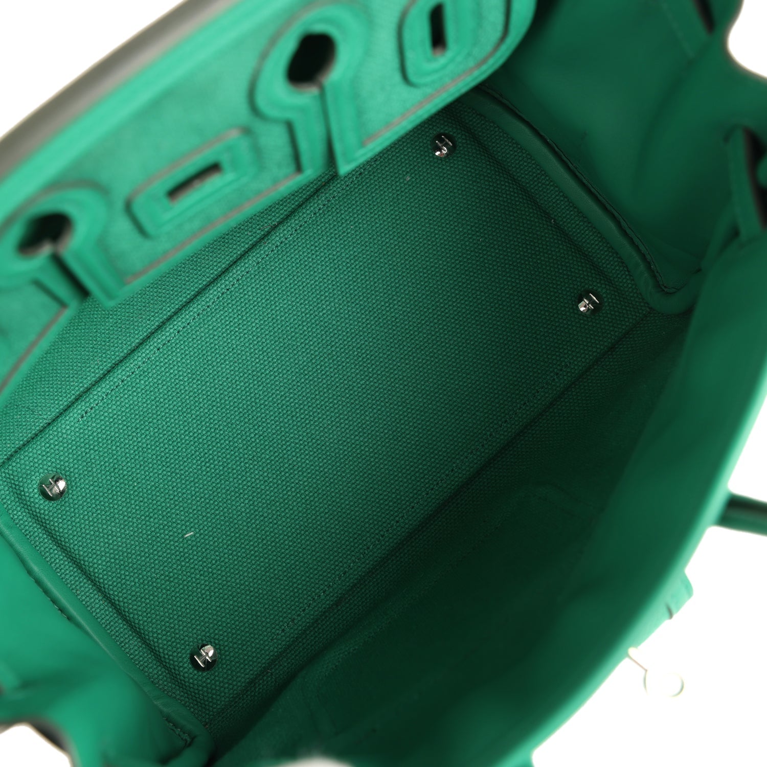 Birkin 25 Cargo Vert Vertigo Toile H and Swift Palladium Hardware Bag