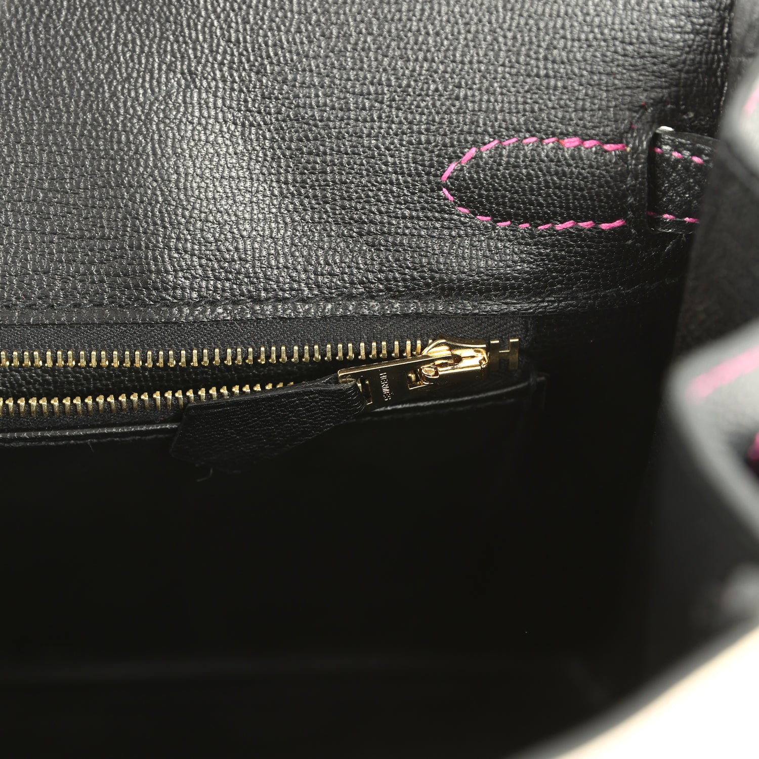 Birkin 25 Craie and Black Epsom Brushed Gold Hardware Bag