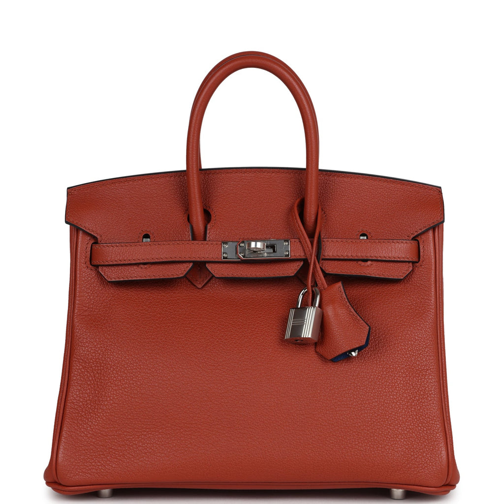 Birkin 25 Cuirve Verso Taurillon Novillo Palladium Hardware Bag