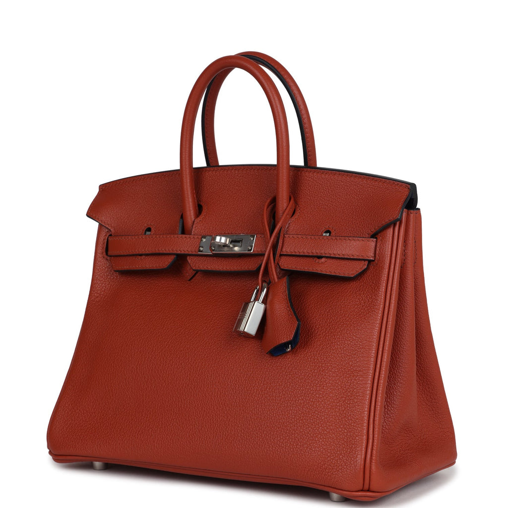Birkin 25 Cuirve Verso Taurillon Novillo Palladium Hardware Bag