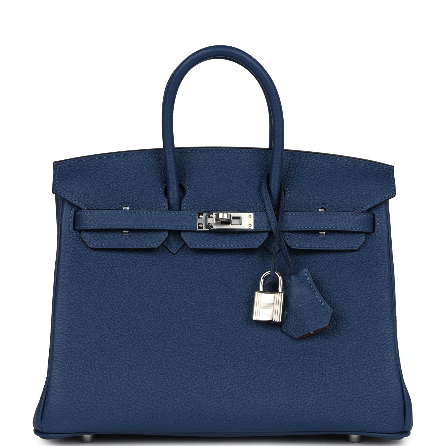 Birkin 25 Deep Bleu Verso Togo Palladium Hardware Bag