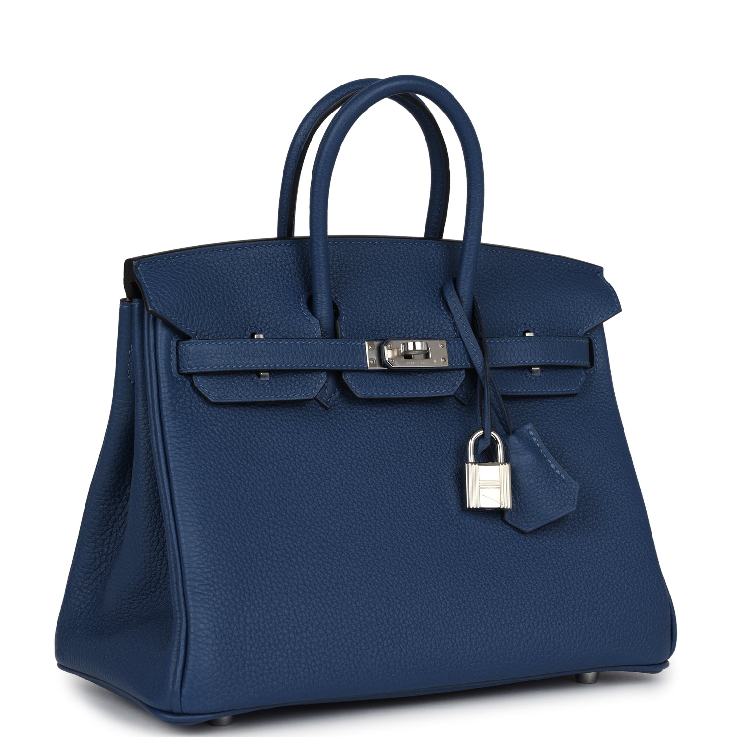 Birkin 25 Deep Bleu Verso Togo Palladium Hardware Bag