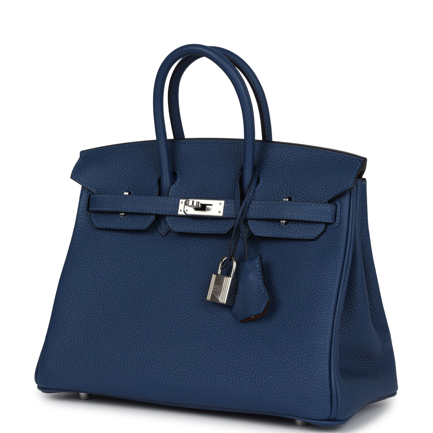 Birkin 25 Deep Bleu Verso Togo Palladium Hardware Bag