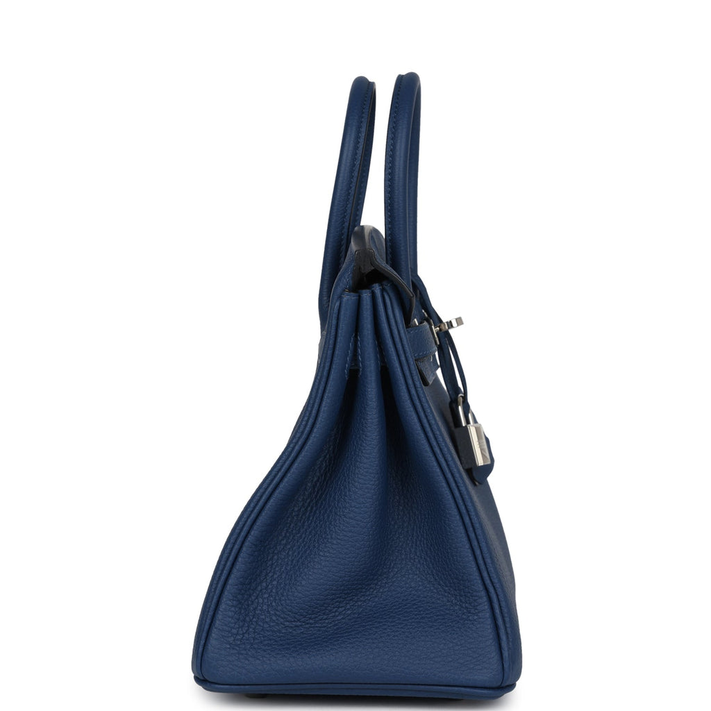 Birkin 25 Deep Bleu Verso Togo Palladium Hardware Bag