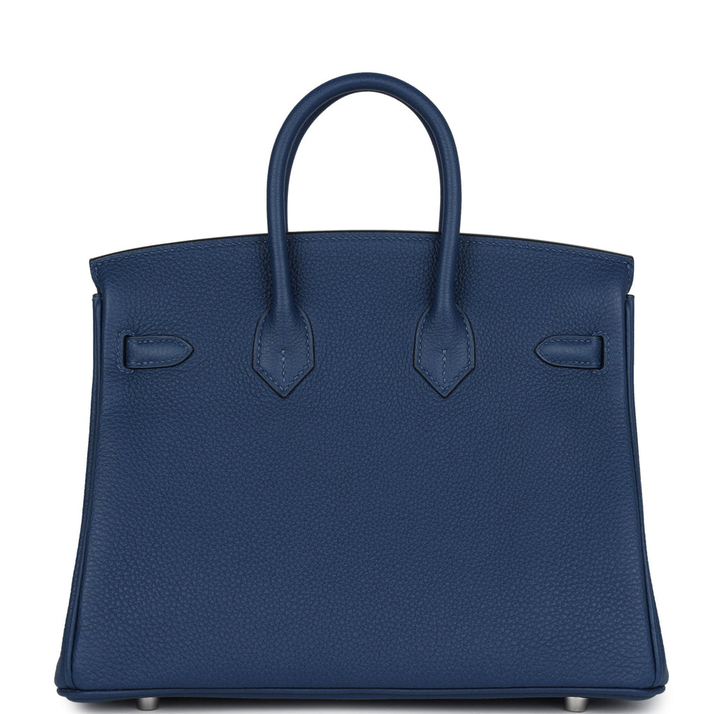 Birkin 25 Deep Bleu Verso Togo Palladium Hardware Bag
