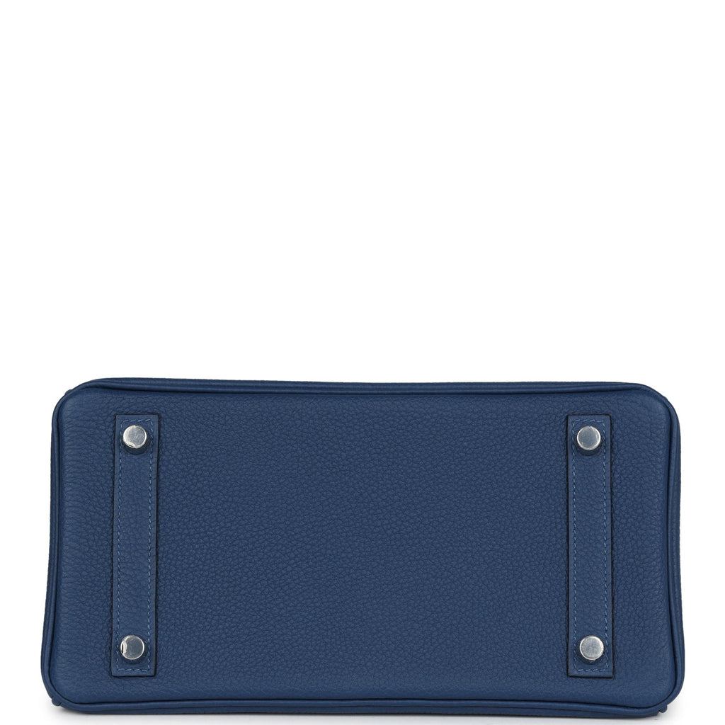 Birkin 25 Deep Bleu Verso Togo Palladium Hardware Bag