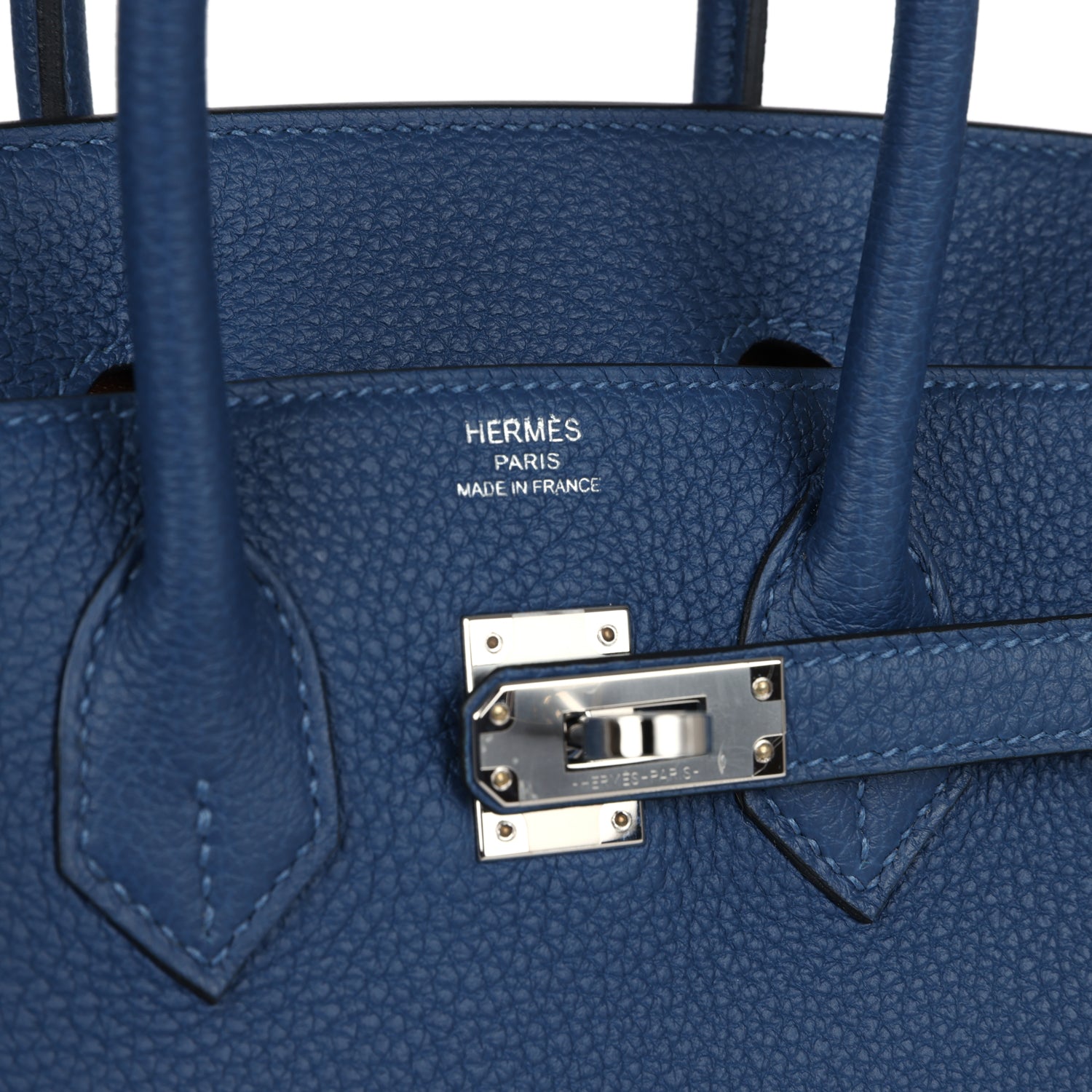 Birkin 25 Deep Bleu Verso Togo Palladium Hardware Bag