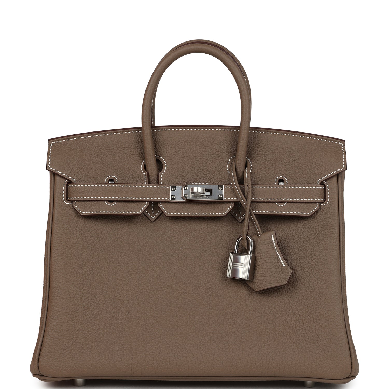 Birkin 25 Etoupe Togo Brushed Palladium Hardware Bag