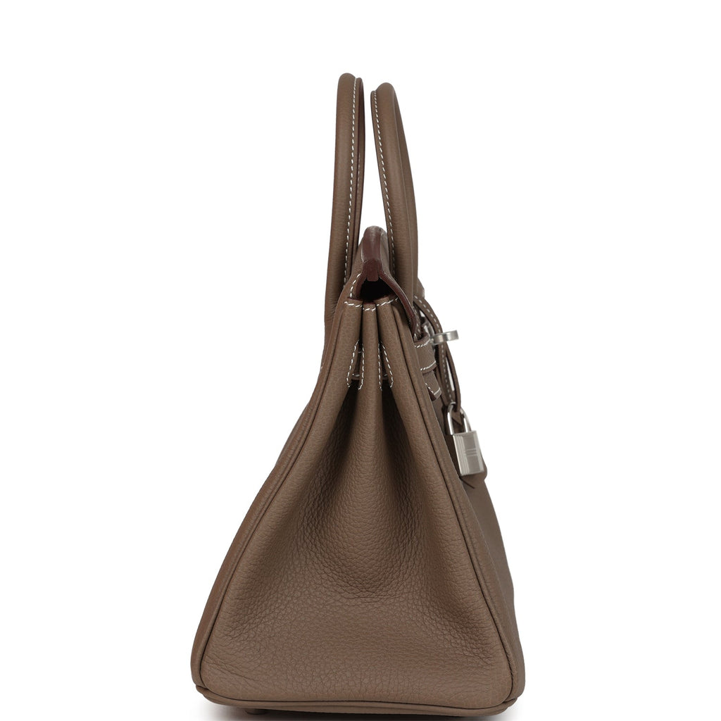 Birkin 25 Etoupe Togo Brushed Palladium Hardware Bag