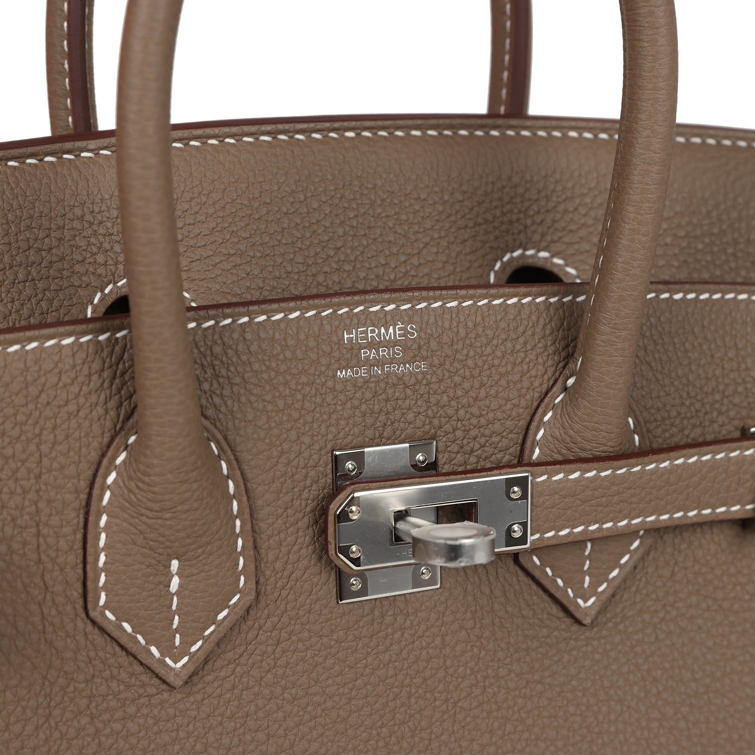 Birkin 25 Etoupe Togo Brushed Palladium Hardware Bag