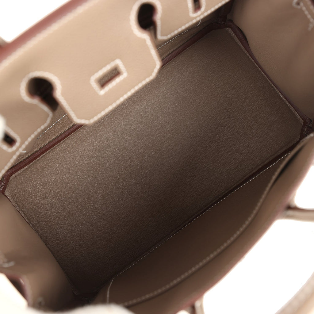 Birkin 25 Etoupe Togo Brushed Palladium Hardware Bag