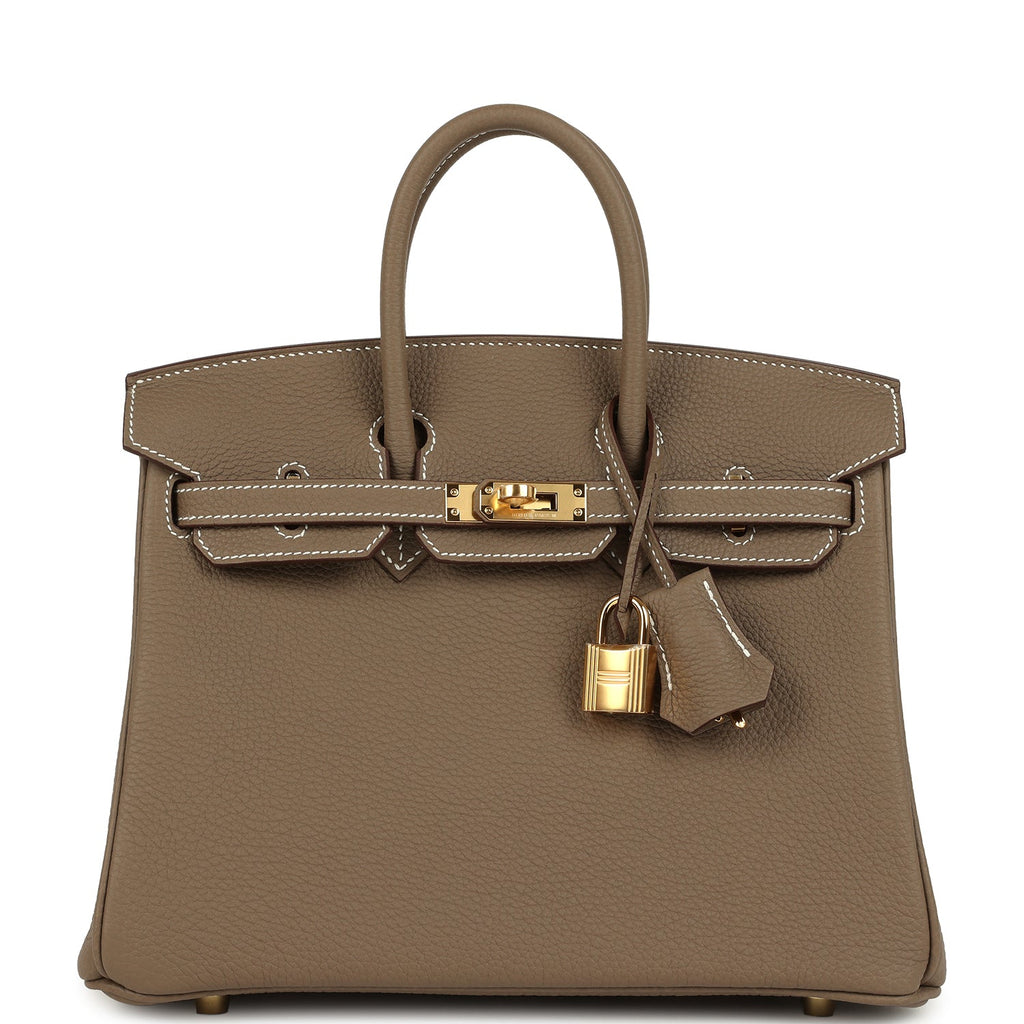Birkin 25 Etoupe Togo Gold Hardware Bag