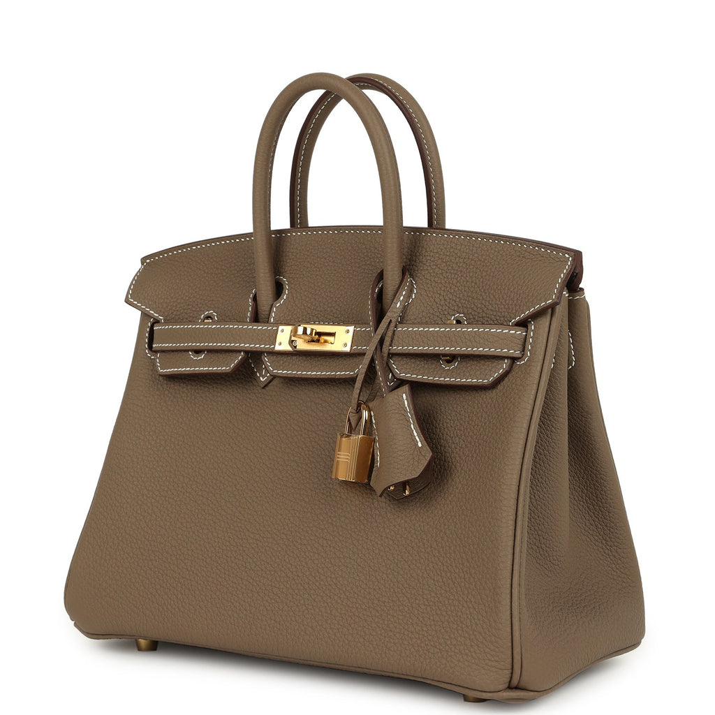 Birkin 25 Etoupe Togo Gold Hardware Bag