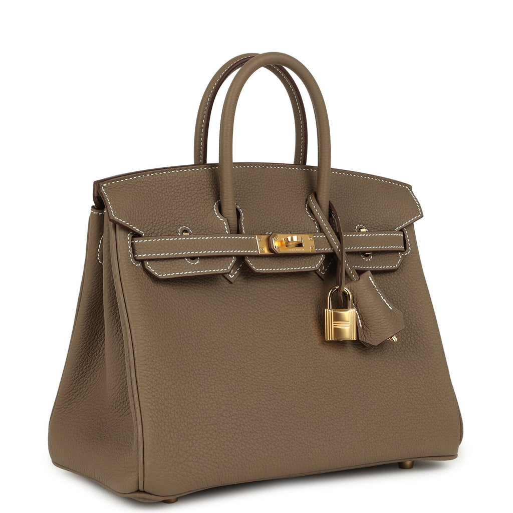 Birkin 25 Etoupe Togo Gold Hardware Bag