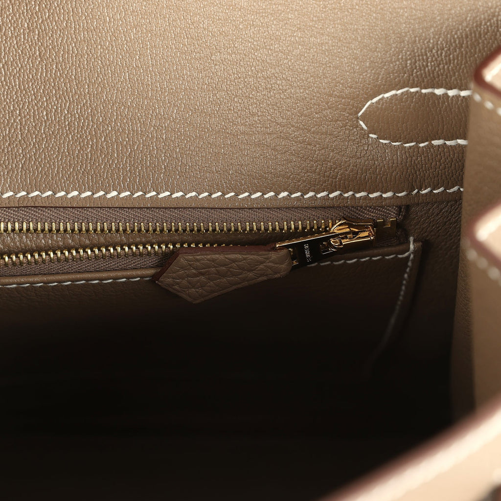 Birkin 25 Etoupe Togo Gold Hardware Bag