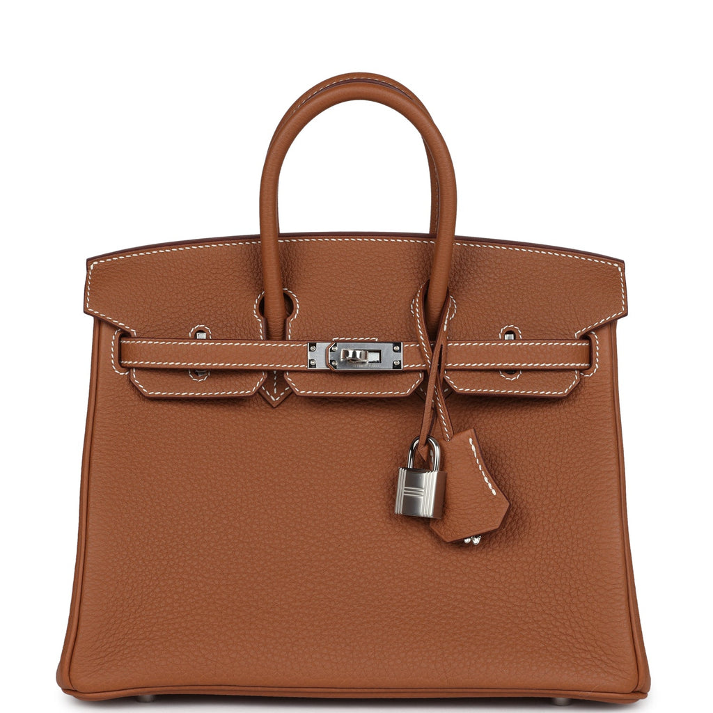Birkin 25 Gold Togo Palladium Hardware Bag