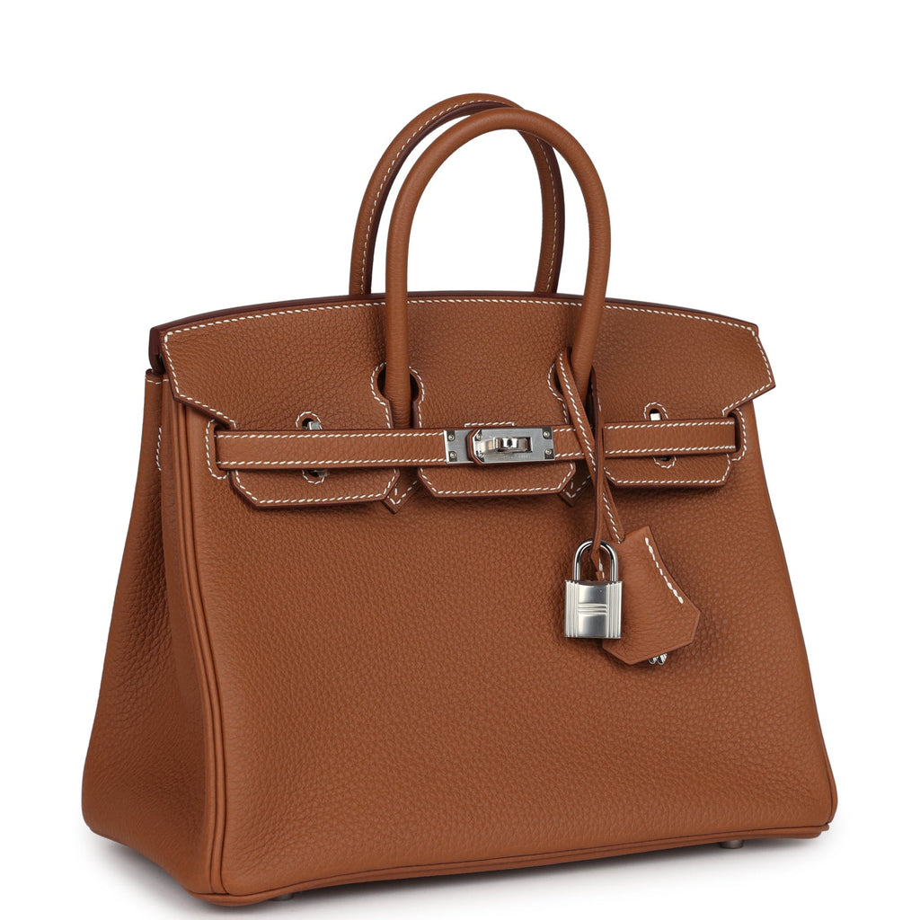 Birkin 25 Gold Togo Palladium Hardware Bag