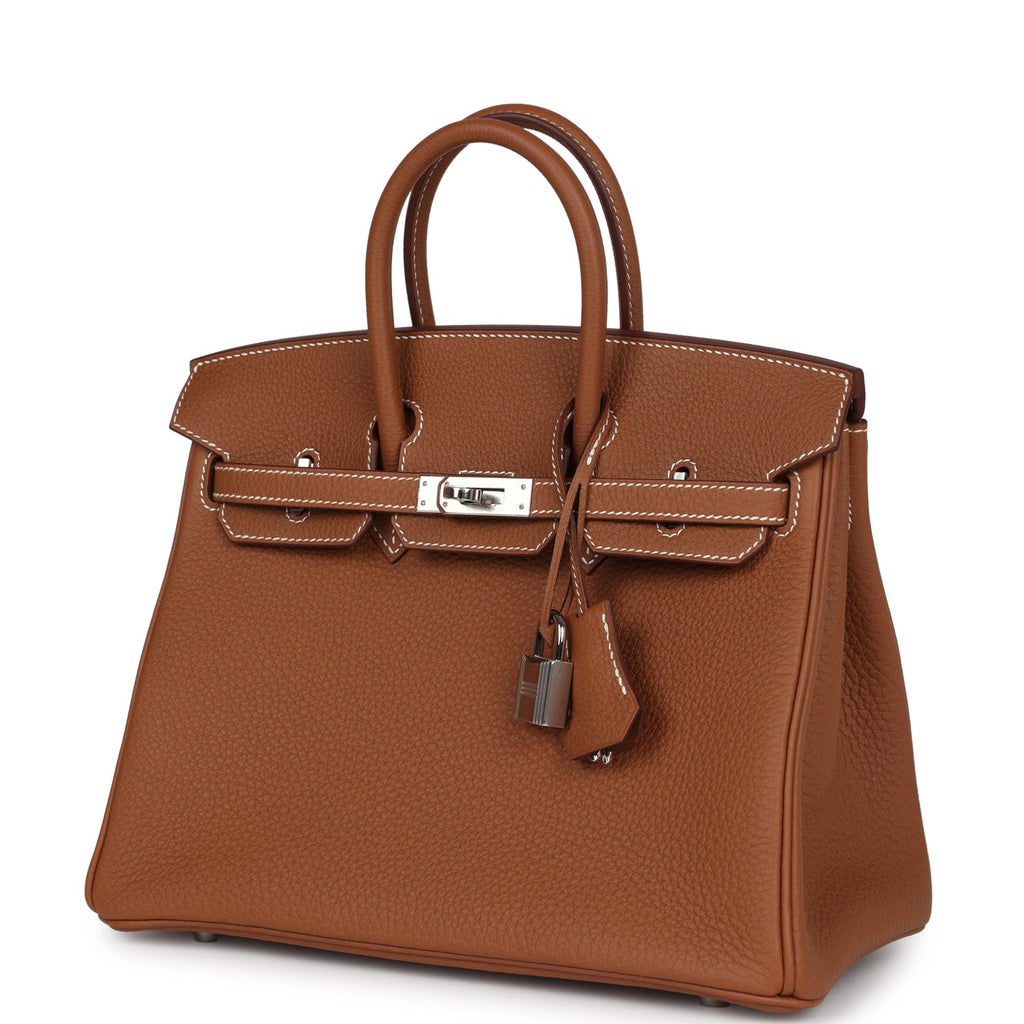 Birkin 25 Gold Togo Palladium Hardware Bag
