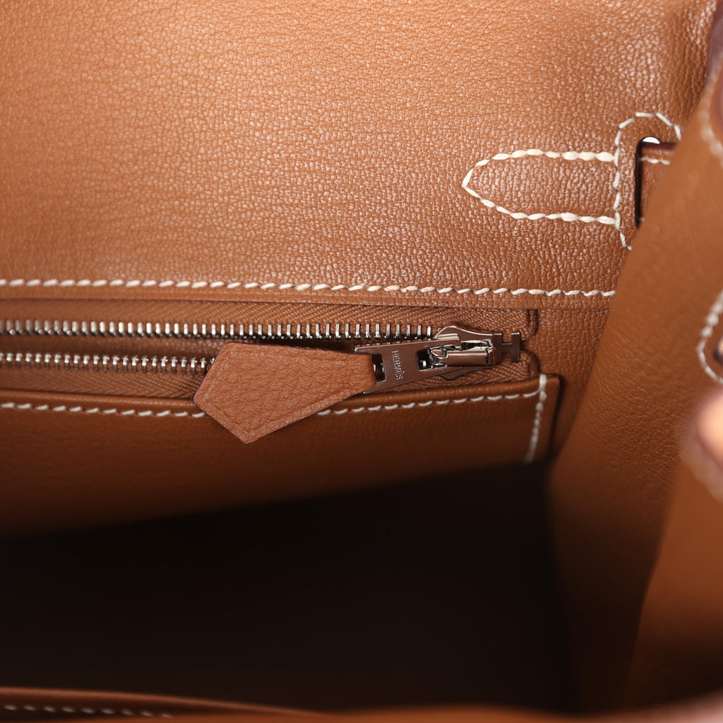 Birkin 25 Gold Togo Palladium Hardware Bag