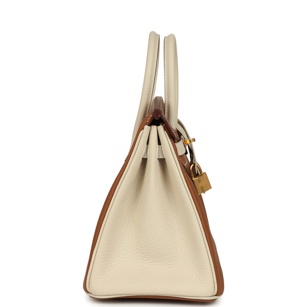 Birkin 25 Gold and Craie Togo Gold Hardware Bag