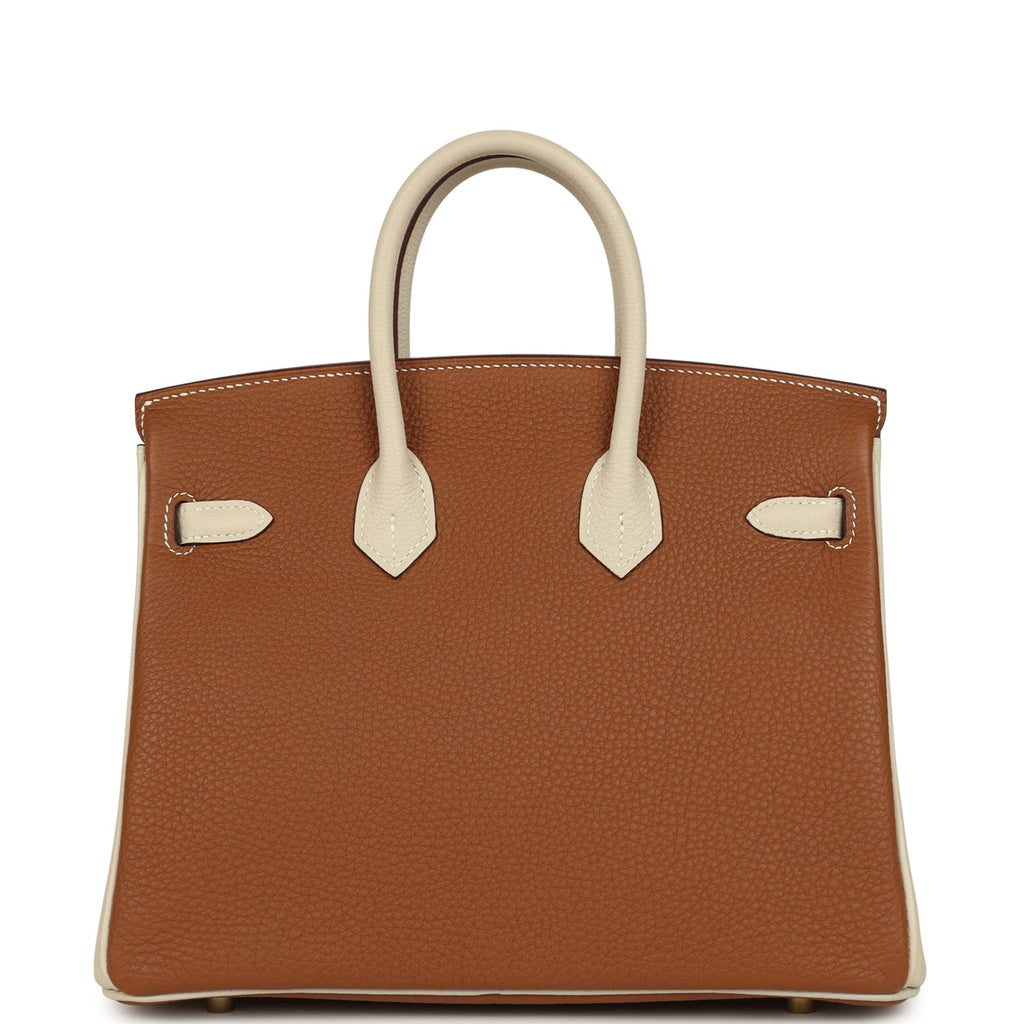 Birkin 25 Gold and Craie Togo Gold Hardware Bag