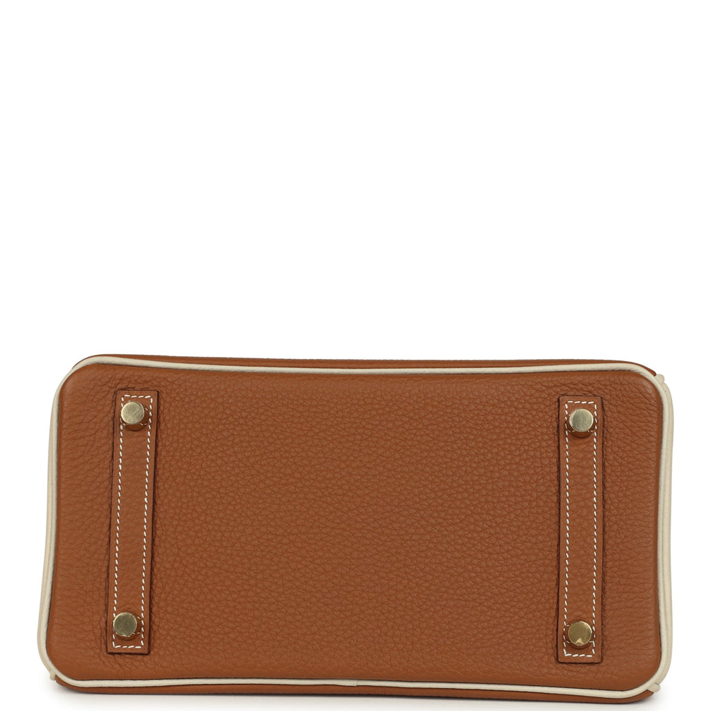 Birkin 25 Gold and Craie Togo Gold Hardware Bag