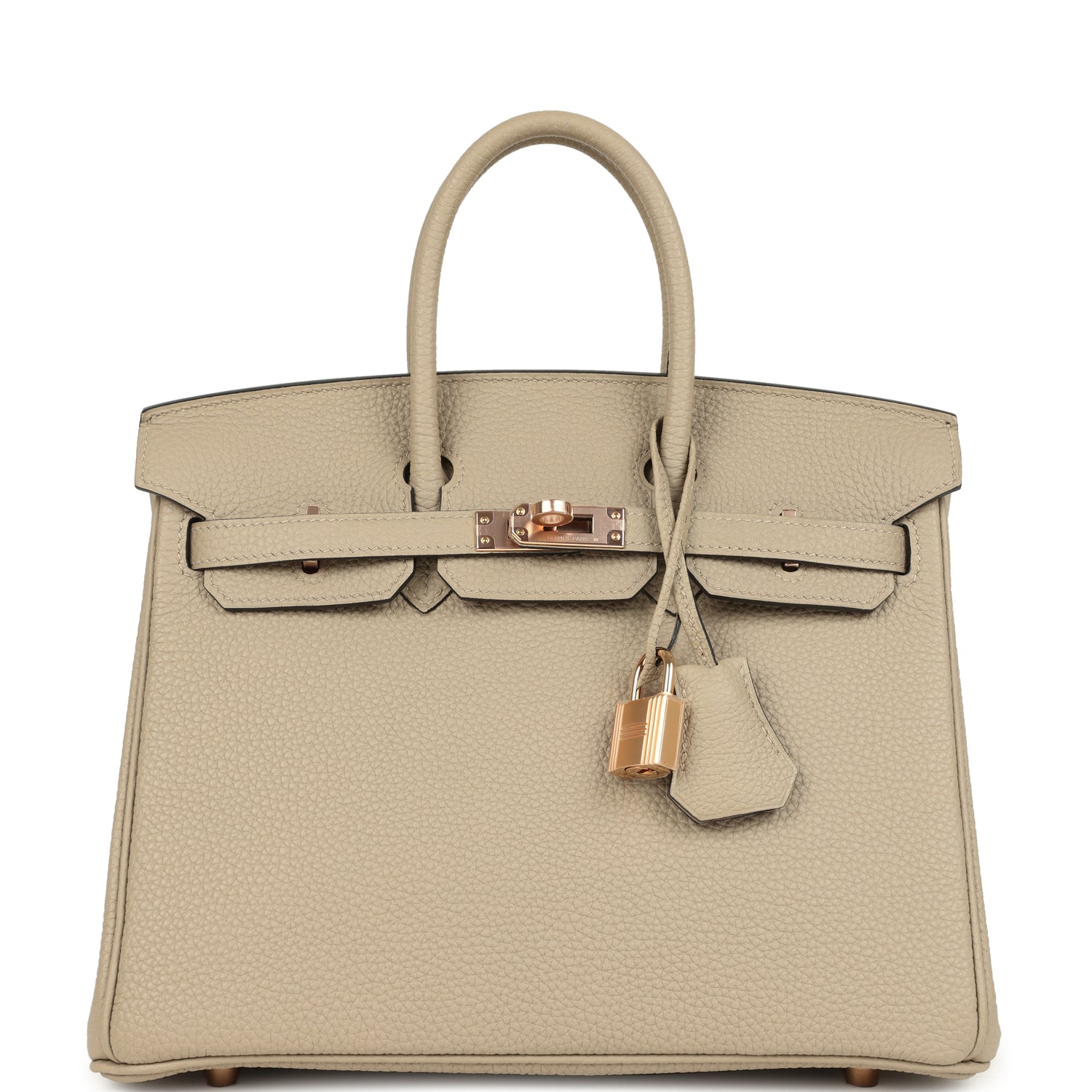 Birkin 25 Gris Tourterelle Togo Rose Gold Hardware Bag