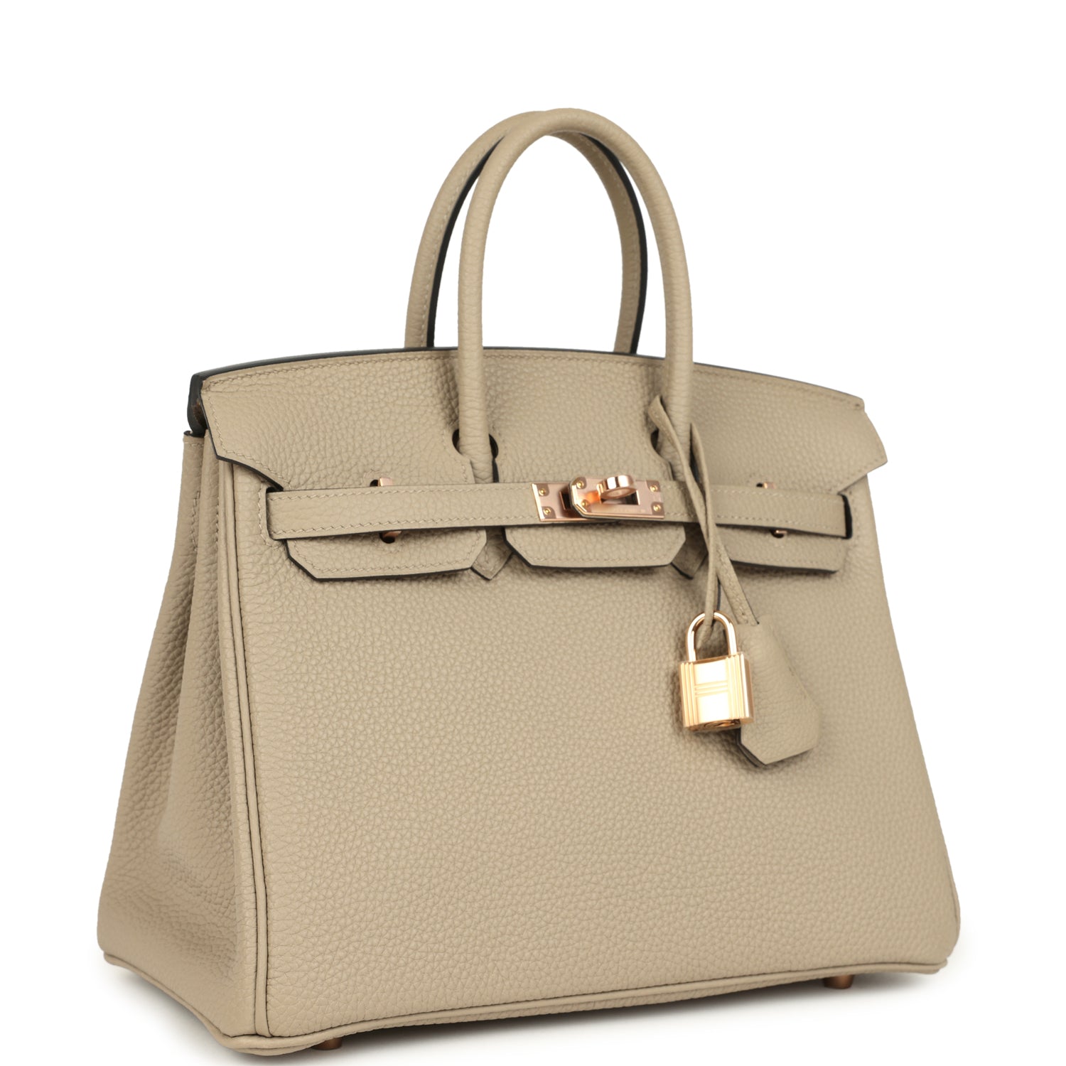 Birkin 25 Gris Tourterelle Togo Rose Gold Hardware Bag