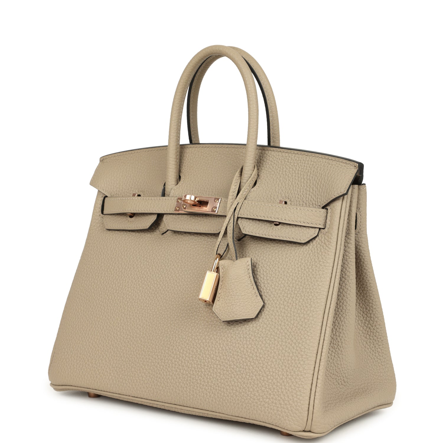 Birkin 25 Gris Tourterelle Togo Rose Gold Hardware Bag