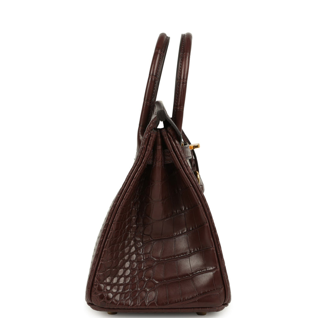 Birkin 25 Havane Matte Alligator Gold Hardware Bag