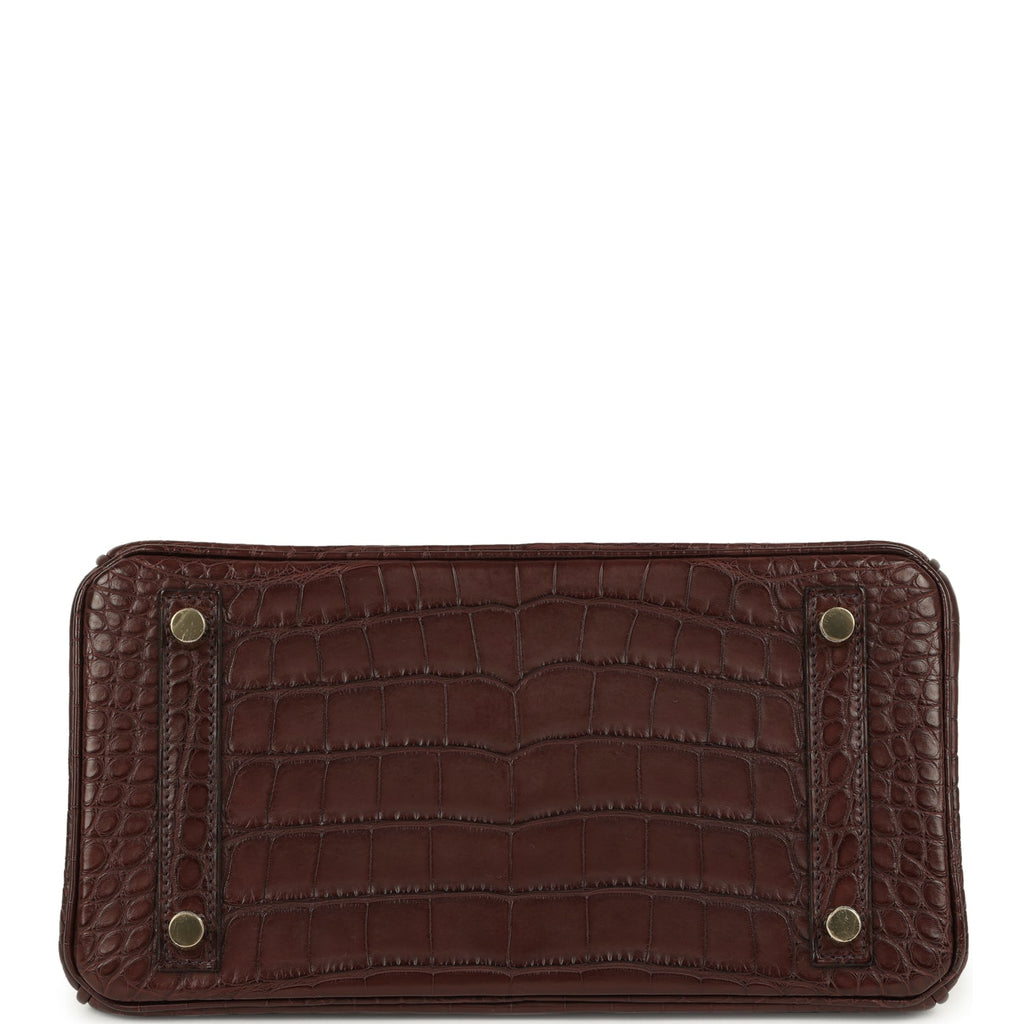Birkin 25 Havane Matte Alligator Gold Hardware Bag