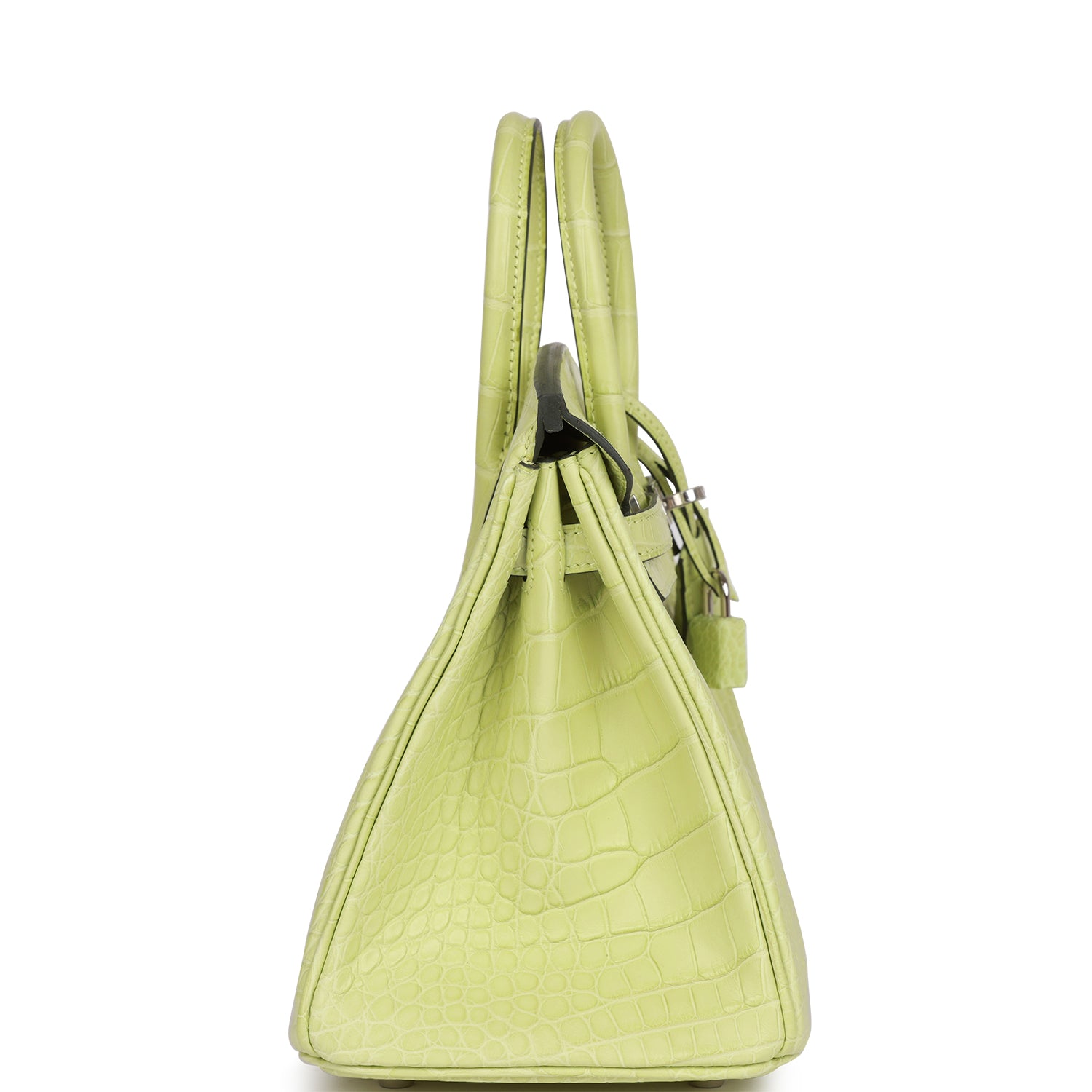 Birkin 25 Jaune Bourgeon Matte Alligator Palladium Hardware Bag