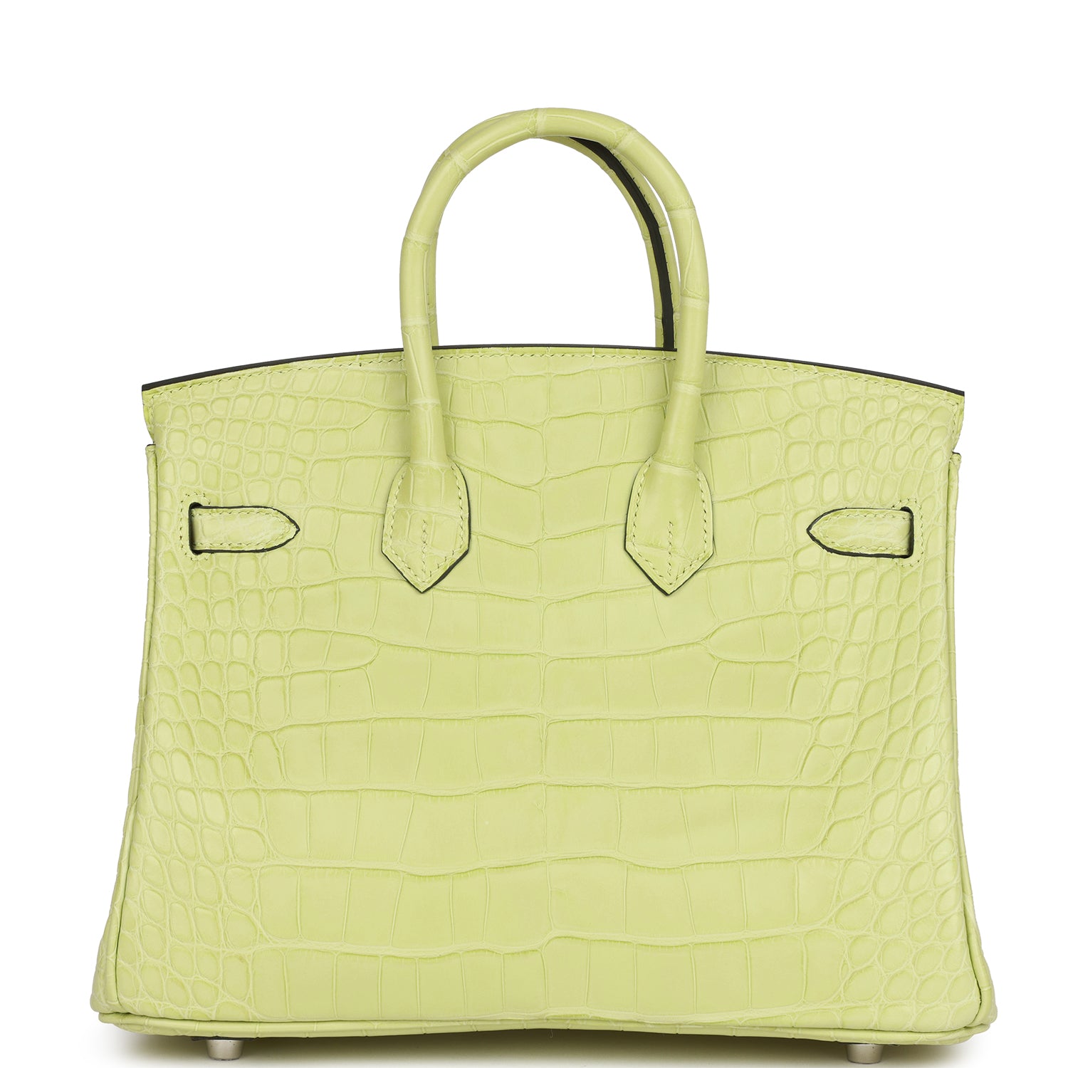 Birkin 25 Jaune Bourgeon Matte Alligator Palladium Hardware Bag