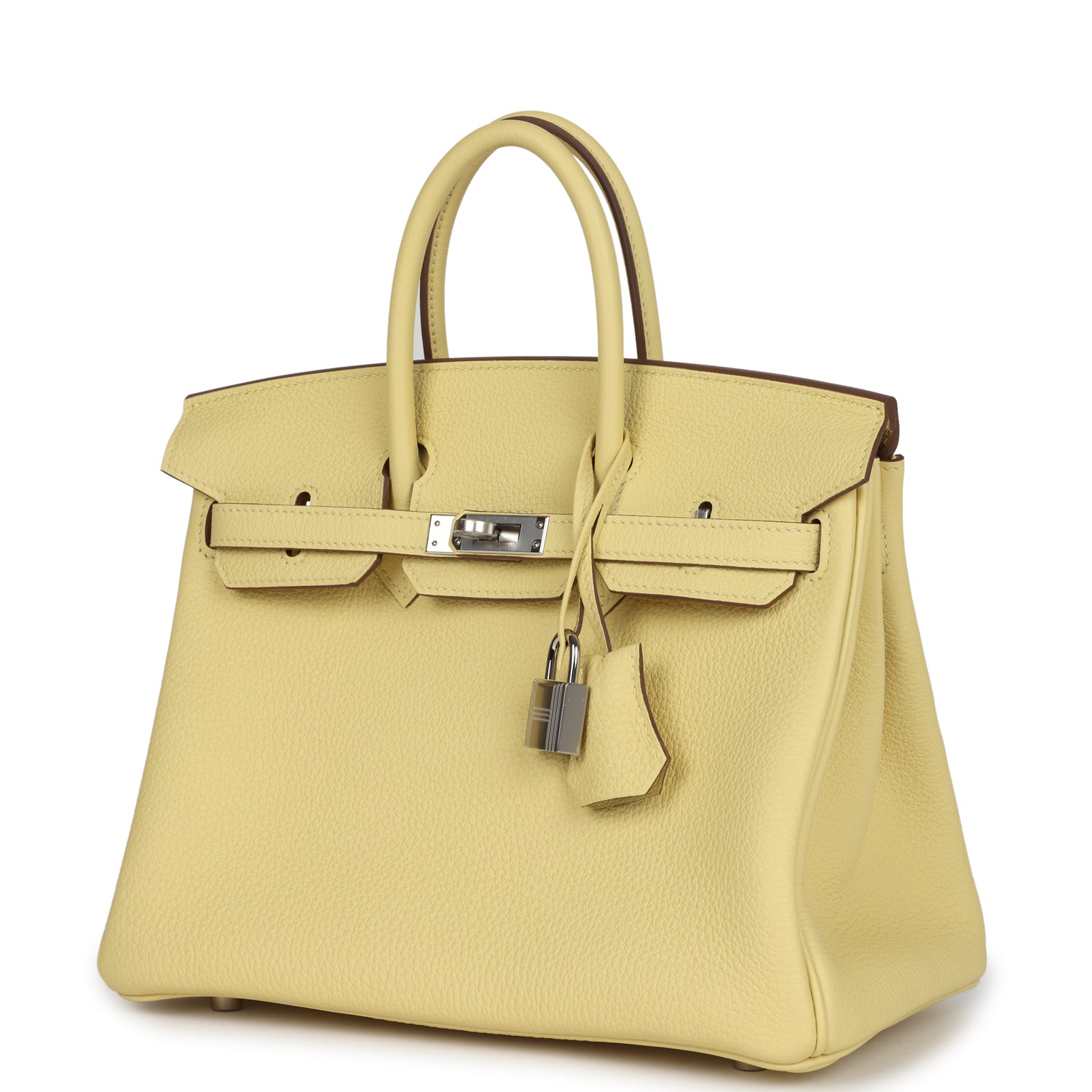 Birkin 25 Jaune Poussin Togo Palladium Hardware Bag