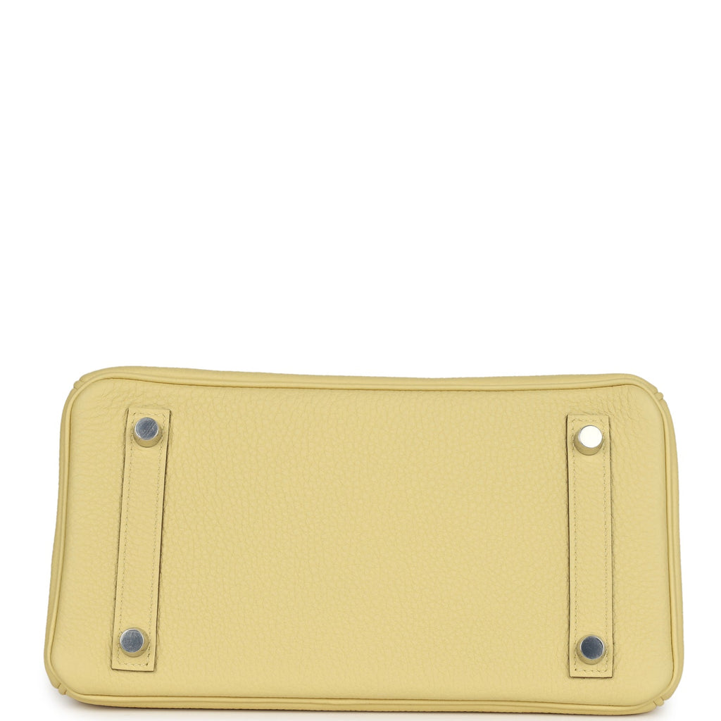 Birkin 25 Jaune Poussin Togo Palladium Hardware Bag