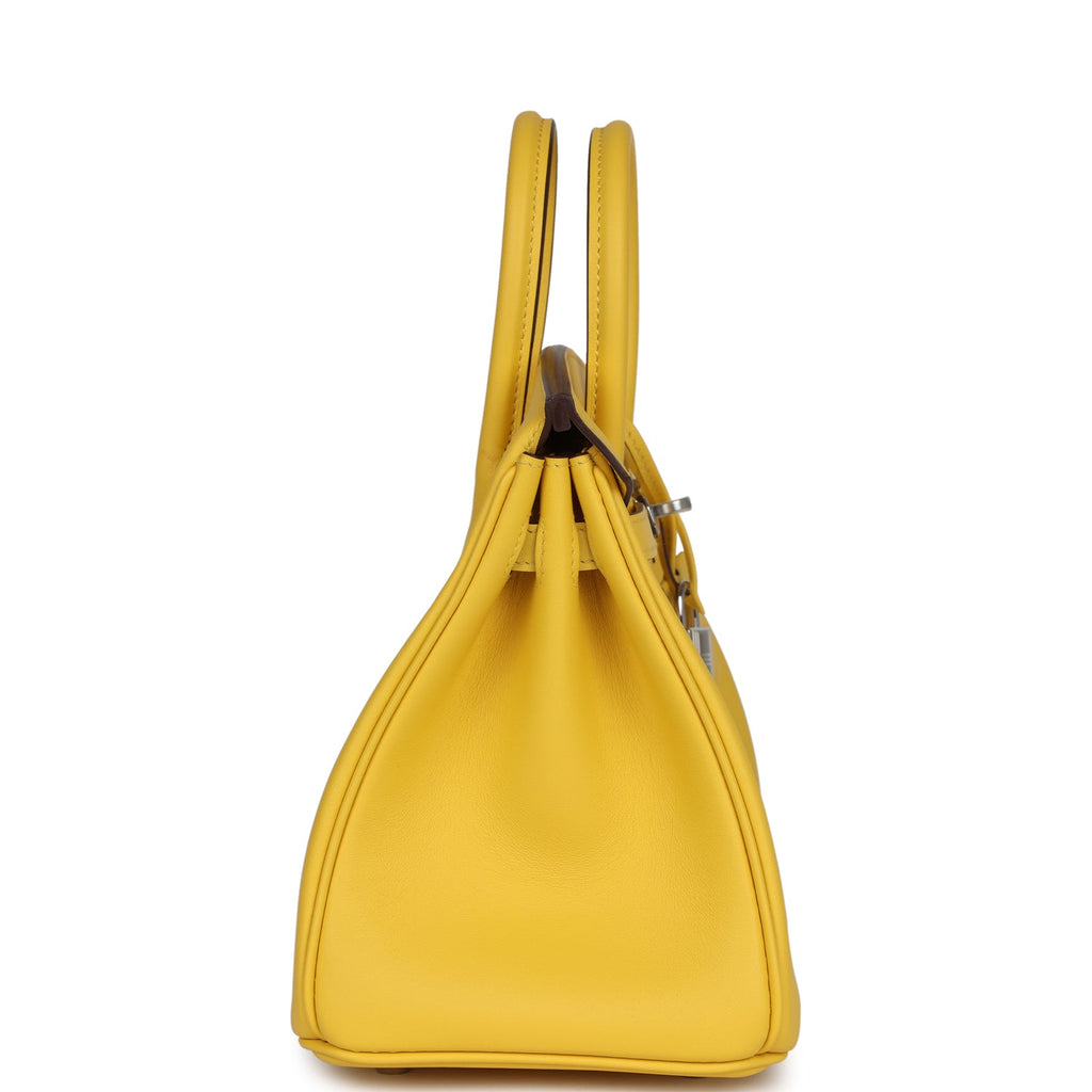 Birkin 25 Jaune de Naples Swift Palladium Hardware Bag