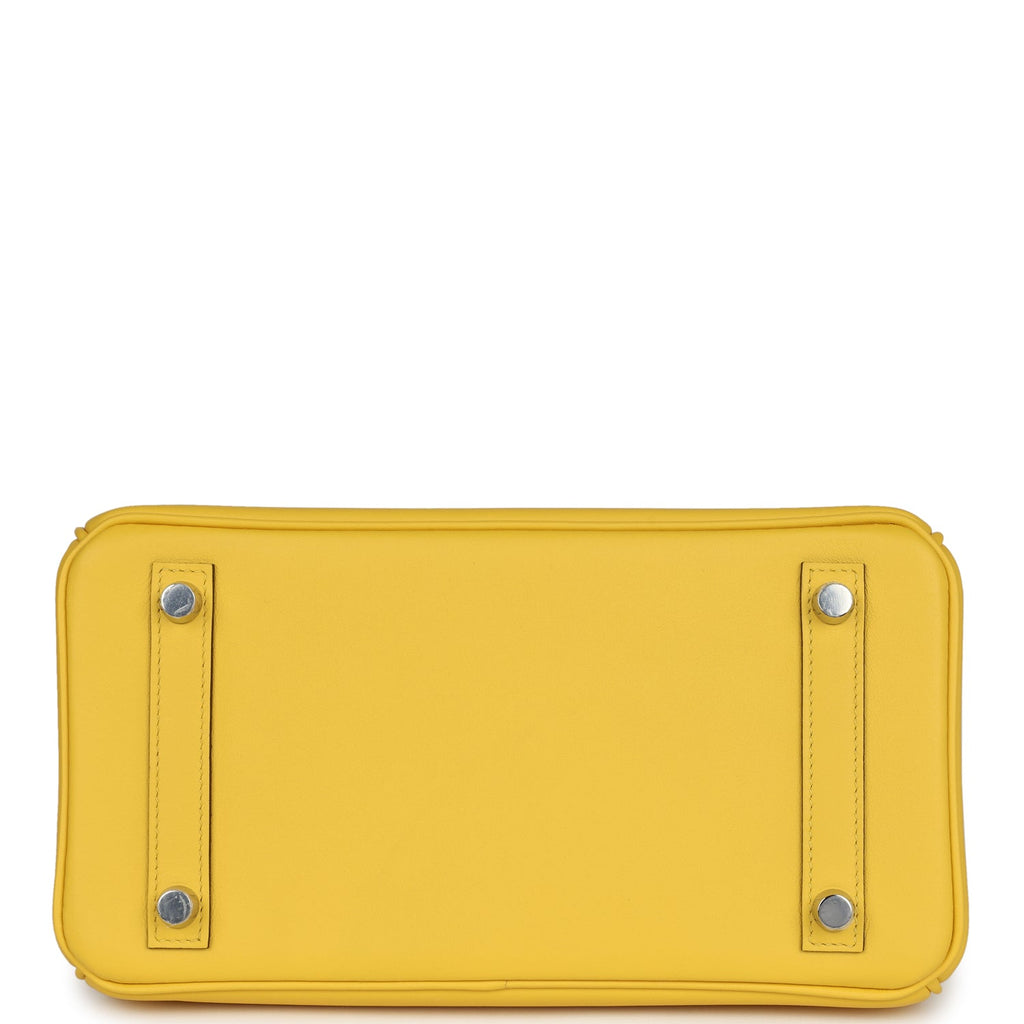 Birkin 25 Jaune de Naples Swift Palladium Hardware Bag