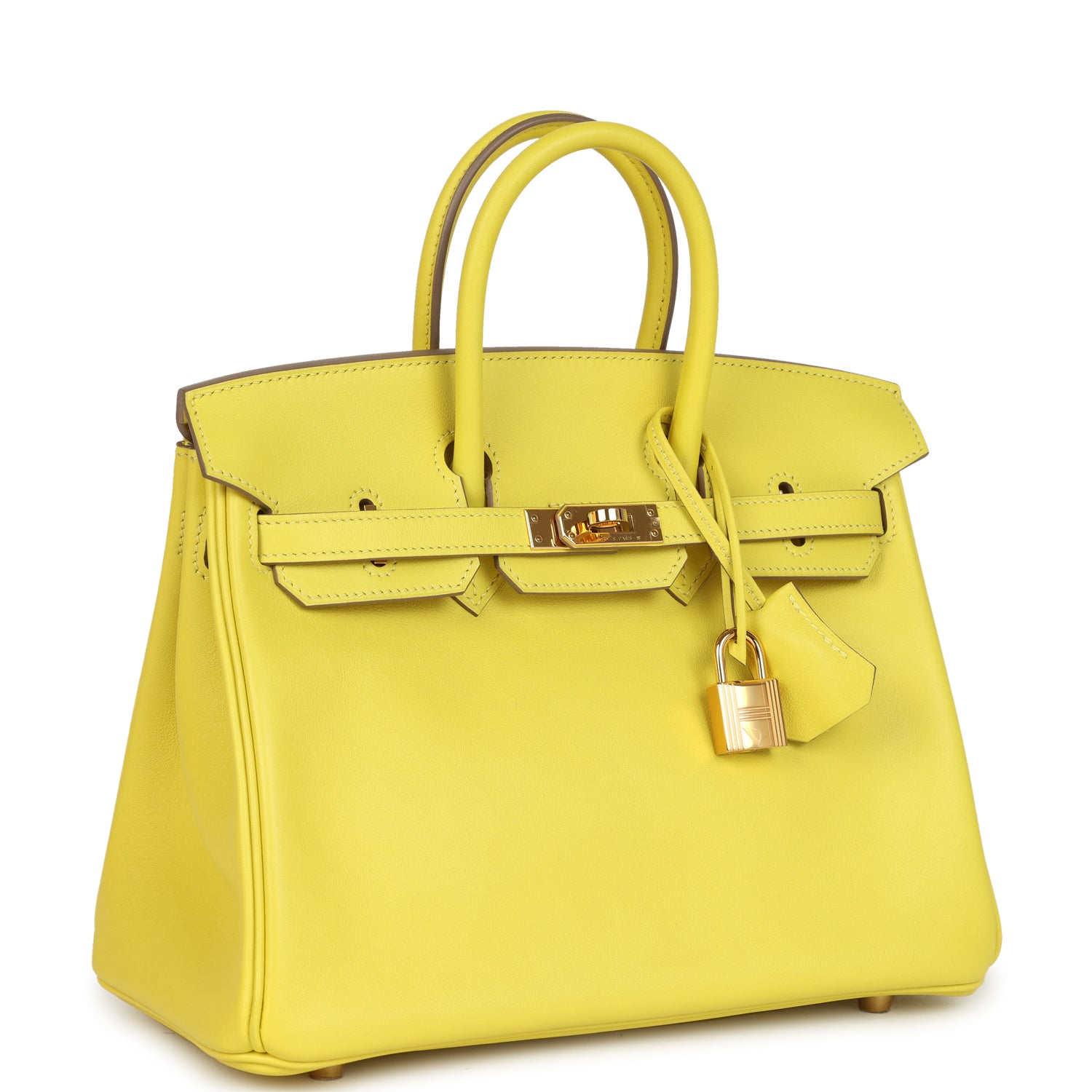 Birkin 25 Lime Swift Gold Hardware Bag